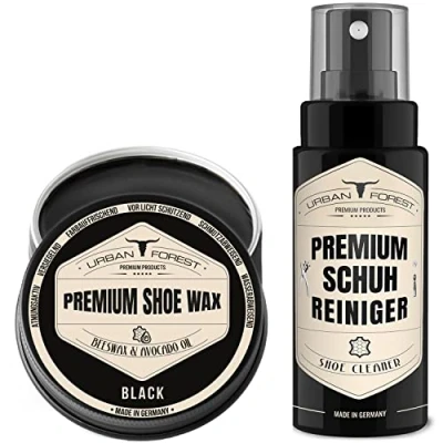 Abbildung von SPARSET Schuh Reiniger + Schuhwachs Schwarz Professionelle Reinigung &amp; Pflege Sneaker an Leder Kunstleder Schuhputzmittel Shoe Cleaner von URBAN Forest