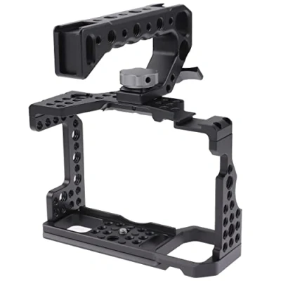 Abbildung von Hersmay Aluminum Camera Cage with Top Handle for Sony A7III/ A7RIII/ A9/ A7II Mirrorless