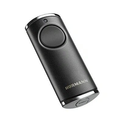 Abbildung von Hörmann Garagentor Funkempfänger Handsender HS1 868 BS, 1 Befehl, chrom schwarz, MHz