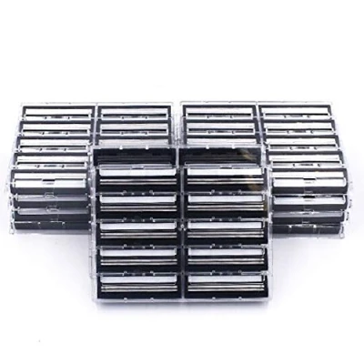 Abbildung von Taconic Shave 100 Twin Klingen Rasierer Patronen mit Schmier Strip Kompatibel allen Gillette Trac 2, Atra, G2,Vector, Contour Razor Griffe Hergestellt in USA