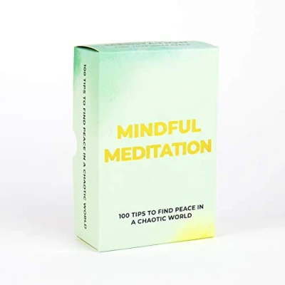 Abbildung von Gift Republic Achtsame Meditationskarten, 100 Achtsamkeitskarten, beruhigendes Meditationsgeschenk, Selbstpflege, Positive Bestätigung, Angstlinderung