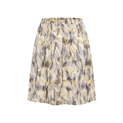 Abbildung von Kaffe Curve Vicka Alinienrock, Damen, Größe: 50, Grey graphic blur print