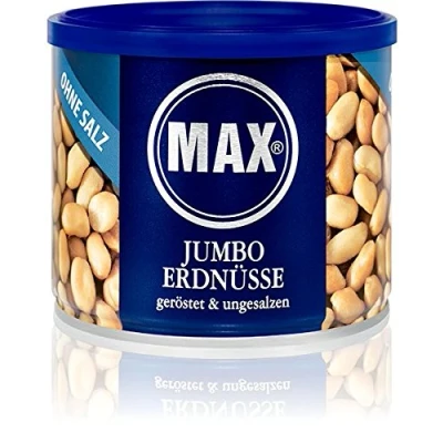 Abbildung von MAX JUMBO ERDNÜSSE geröstet &amp; ungesalzen (6er Karton)