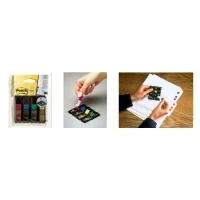 Abbildung von POST IT Register Taben (683 4), PP, 11,9x43,1mm, 4x35 Tabs, verschiedene Farben, 1 Stück