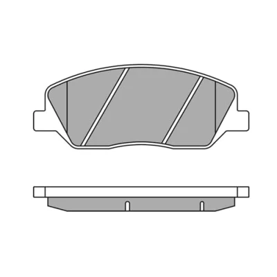 Abbildung von MEYLE 025 243 5117/W Bremsbelagsatz ORIGINAL Quality Vorderachse mit akustischer Verschleißwarnung Anti Quietsch Blech HYUNDAI: SANTA FE 2