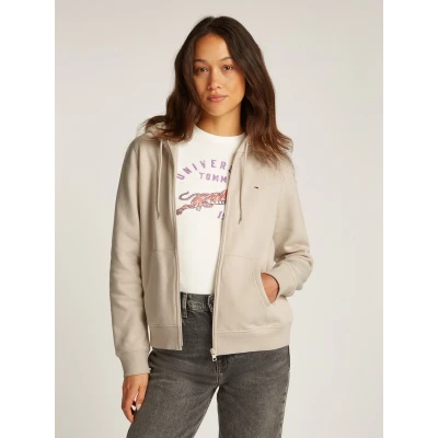 Abbildung von Tommy Jeans Sweatjacke TJW REG S FLAG ZIP THRU mit Logostickerei