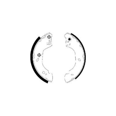 Abbildung von TEXTAR 91054500 Bremsbacken 280 65 ohne Handbremshebel RENAULT: MASTER 2 Kasten