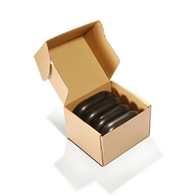 Abbildung von Master Massage Groß Ovular Basalt Hot Stone Set XXL Massagesteine 11,5x7,5x2,7 cm 4er Pack 100% Naturstein
