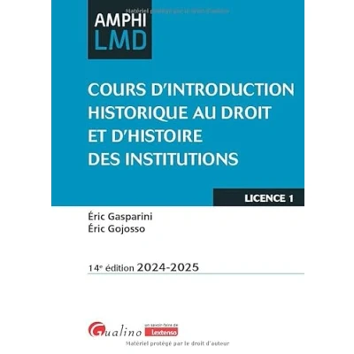 Abbildung von Cours d&#039;introduction historique au droit et d&#039;histoire des institutions