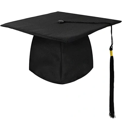 Abbildung von KEELYY Bachelor Hut Unisex Doktorhut Graduation Cap Verstellbar Abschluss für Abschlussfeiern vom Studium, Universität, Hochschule, Abitur Absolventenhut in Schwarz