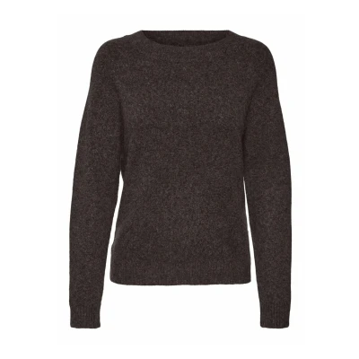 Abbildung von Vero Moda Vmdoffy LS Oneck GA NOOS Strickpullover, Damen, Größe: XS, Chocolate torte