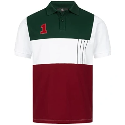 Abbildung von Rock Creek Herren Polo T Shirts Basic Shirt Kurzarm Poloshirt Polohemd Slim Fit Sommer Männer Top Polokragen H 304 Dunkelgrün M