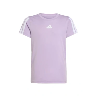 Abbildung von adidas Sportswear Essentials 3STRIPES TEE Tshirt basic Powder plum white für Kinder, Größe: 164,