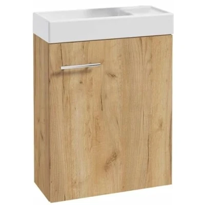 Abbildung von Deftrans waschbecken gäste wc mit unterschrank 50 x 70 23 cm, waschtisch, gästewaschbecken klein Set waschbeckenunterschrank waschtisch Eiche Craft