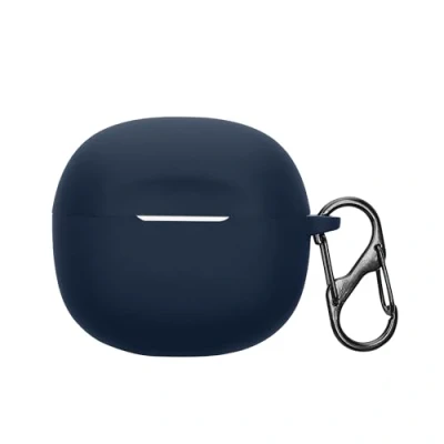 Abbildung von kwmobile Hülle kompatibel mit Skullcandy Rail in Ear Wireless Kopfhörer Silikon Schutzhülle Etui Case Cover Schoner Dunkelblau