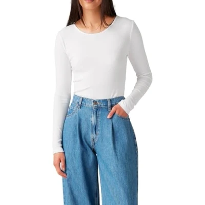 Abbildung von Levi&#039;s Dreamy TEE Langarmshirt, Damen, Größe: Medium, White