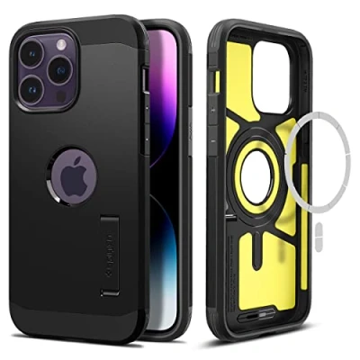 Abbildung von Apple iPhone 14 Pro Max Hülle MagSafe Kunststoff Spigen Hard Case/Backcover Handyhülle Schwarz