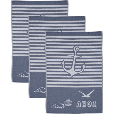 Abbildung von ROSS Geschirrtuch &quot;Maritim Ahoi&quot;, (Set, 3 tlg.), Motivtuch, aus 100% Baumwolle