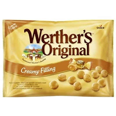 Abbildung von Caramelos werther&#039;s original toffe relleno de caramelo bolsa 1 kg