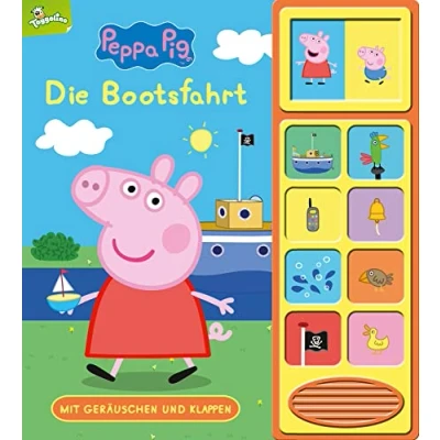 Abbildung von Peppa Pig Die Bootsfahrt Klappen Geräusche Buch mit 10 Sounds Pappbilderbuch für Kinder ab 3 Jahren: .