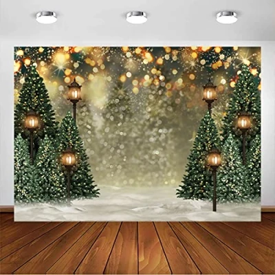 Abbildung von Avezano 2,2 x 1,5 m Winter Weihnachtsbaum Schneeflocke Hintergrund Fotografie Neugeborenes Grün Schnee Pailletten Bokeh Portrait Banner Dekoration Geburtstag Weihnachten
