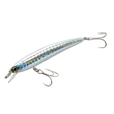 Abbildung von Yo Zuri F1163 HSR Pins Minnow schwimmender Tauchköder, holografischer Silber