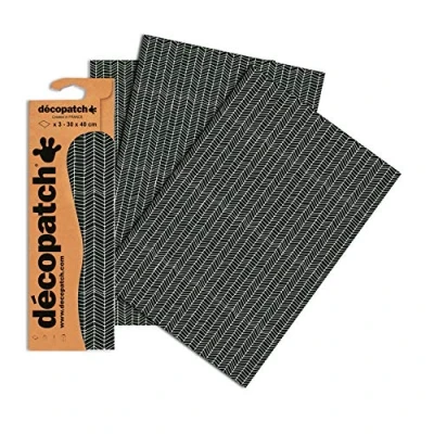 Abbildung von Decopatch Papier No. 759 (schwarz weiß Netz, 395 x 298 mm) 3er Pack