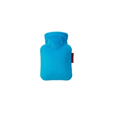 Abbildung von Hugo Frosch Wärmflasche Mini 0,2 l mit Veloursbezug wasserblau, Made in Germany