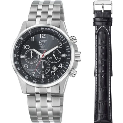 Abbildung von ETT Eco Tech Time EGS 11610 22MS Funk Solar Herren Chronograph Professional 2 Bänder