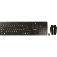 Abbildung von CHERRY DW 9100 SLIM, Kabelloses Tastatur und Maus Set, Französisches Layout (AZERTY), Bluetooth &amp; 2,4 GHz Funk, Leise Tasten, Wiederaufladbar, Schwarz Bronze