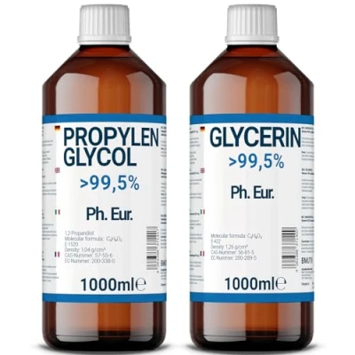 Abbildung von 1000ml Glycerin + Propylenglycol in Pharmaqualität &gt;99,5% Rein E422 E1520 DIY