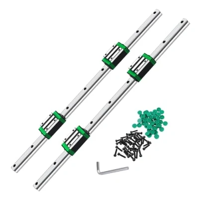 Abbildung von CNCMANS HGR15 Linearführung Linearschiene 2Stück 1000mm Führungsschiene mit 4Stück Hohe Präzision HGH15CA Linearlager Lagerblock, CNC Teile für 3D Drucker (linearführung 1000mm)
