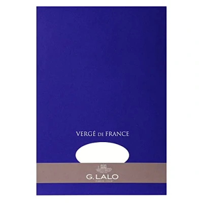 Abbildung von G.Lalo 12750L Schreibblock Vergé de France (perfekt für Ihre Einladungen, säurefrei, DIN A4, 21 x 29,7 cm, 50 Blatt, 100 g) extra weiß