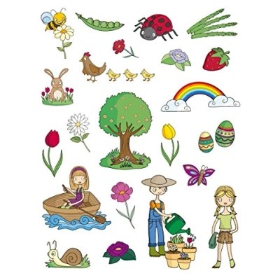 Abbildung von APLI Kids 11614 Tasche von Gummibändern, 3 Blatt, Frühling