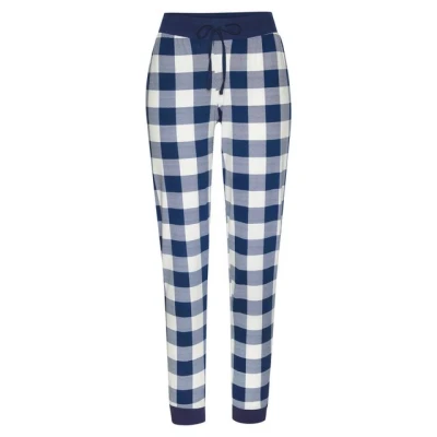 Abbildung von Lascana KARO &amp; Spots Nachtwäsche Hose, Damen, Größe: 36/38, Blue
