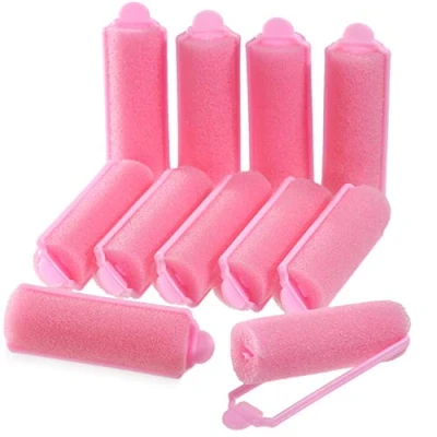 Abbildung von 36 Stücke Schaum Schwamm Lockenwickler Flexible Haar Styling für (Rosa)