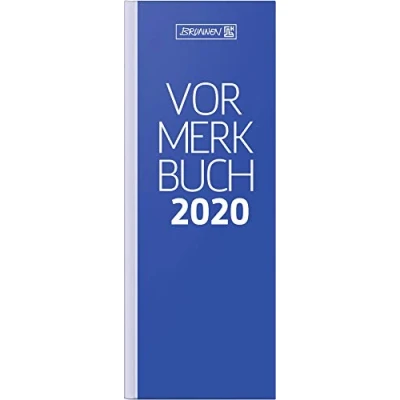 Abbildung von BRUNNEN 107840230 Tischkalender/Vormerkbuch Modell 784 (1 Seite = 2 Tage, 11,0 x 29,7 cm, Deckenband, Kalendarium 2020) blau