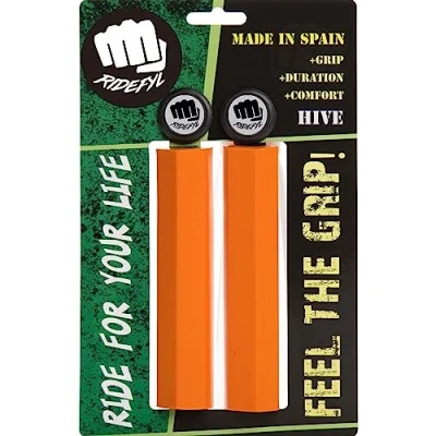 Abbildung von Ridefyl Bike Handlebar Grips fahrradgriffe, ORANGE, Einheitsgröße