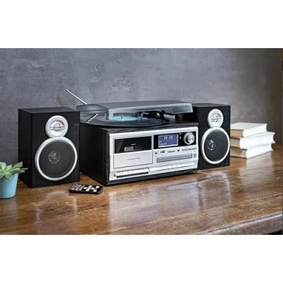 Abbildung von KOMPAKTANLAGE MIT Plattenspieler/DAB Radio/FM/Kassette/CD/USB/SD/MMC/ENCODING