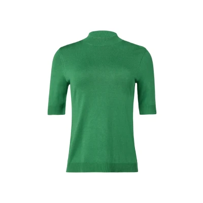 Abbildung von comma Weicher MIT BÜNDCHEN Tshirt basic, Damen, Größe: 34, Smaragd