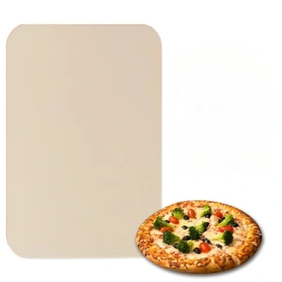 Abbildung von Mucola Pizzastein Brotbackstein Steinofen Cordierit 30x38 CM Beige Gasgrill, Cordierit, (Stück, 1 St., Premium Pizzastein), Geruchlos, nicht verformend