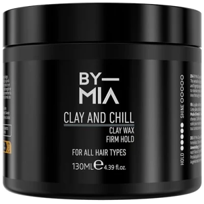 Abbildung von BY MIA Tonerde und Kühlwachs 130ml Matte Optik Fester Halt Kanten Steuerung Haarwachs für Männer &amp; Frauen