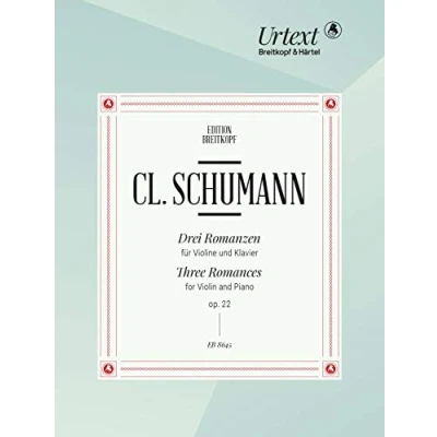 Abbildung von 3 Romanzen op. 22 für Violine und Klavier Breitkopf Urtext (EB 8645)
