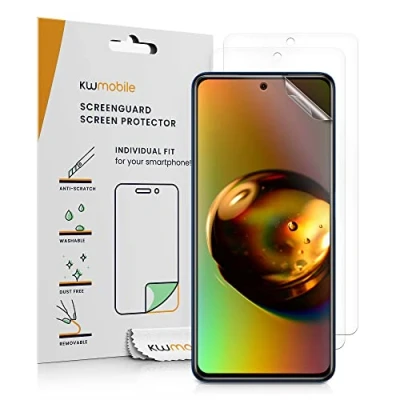 Abbildung von kwmobile 3X Displayschutzfolie kompatibel mit Xiaomi Poco X3 NFC/Poco Pro Folie klare Schutzfolien Set in transparent
