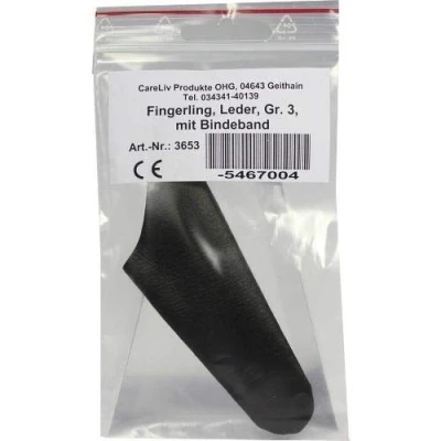 Abbildung von Fingerling Leder Gr.3 mit Bindeband 1 St