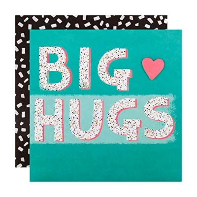 Abbildung von Hallmark Big Hugs General Love Support Karte modernes textbasiertes Design