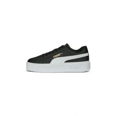 Abbildung von Puma Smash Platform Sneaker low, Damen, Größe: 37, Black white gold Leder/synthetik