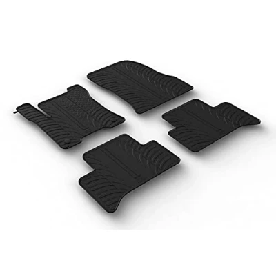 Abbildung von Gledring 0516 Fußmattensatz Gummi vorne und hinten 4 schwarz 750mm 550mm