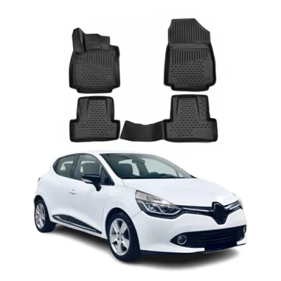 Abbildung von Fußmatten Gummimatten kompatibel mit Renault Clio IV 2012 2019 OMAC Gummi Schwarz