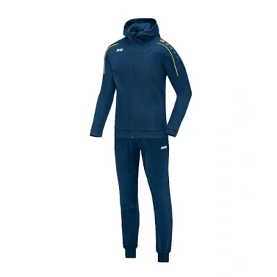Abbildung von JAKO Herren Trainingsanzug Polyester Classico mit Kapuze, nightblue/citro, S, M9450